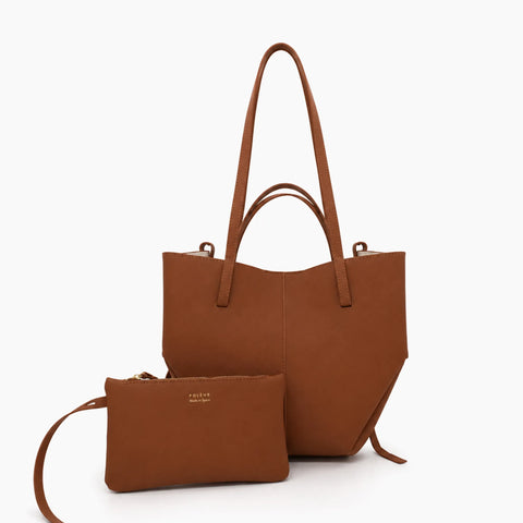 Cabas Cyme Mini de Polène: Marron cognac -