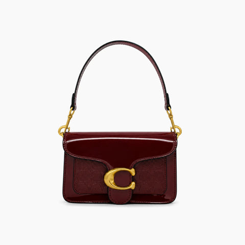 sac porté épaule Tabby 20: Bordeaux verni-