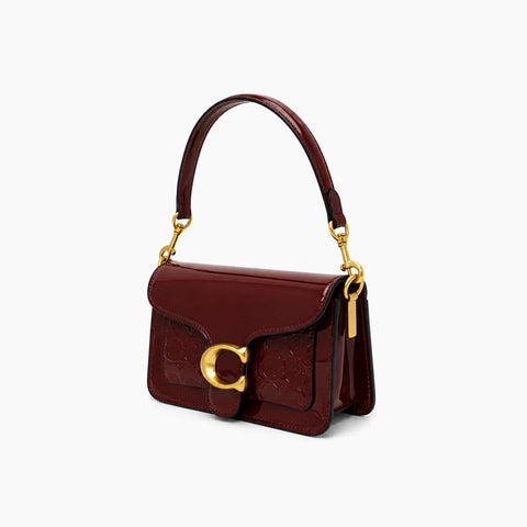 sac porté épaule Tabby 20: Bordeaux verni-