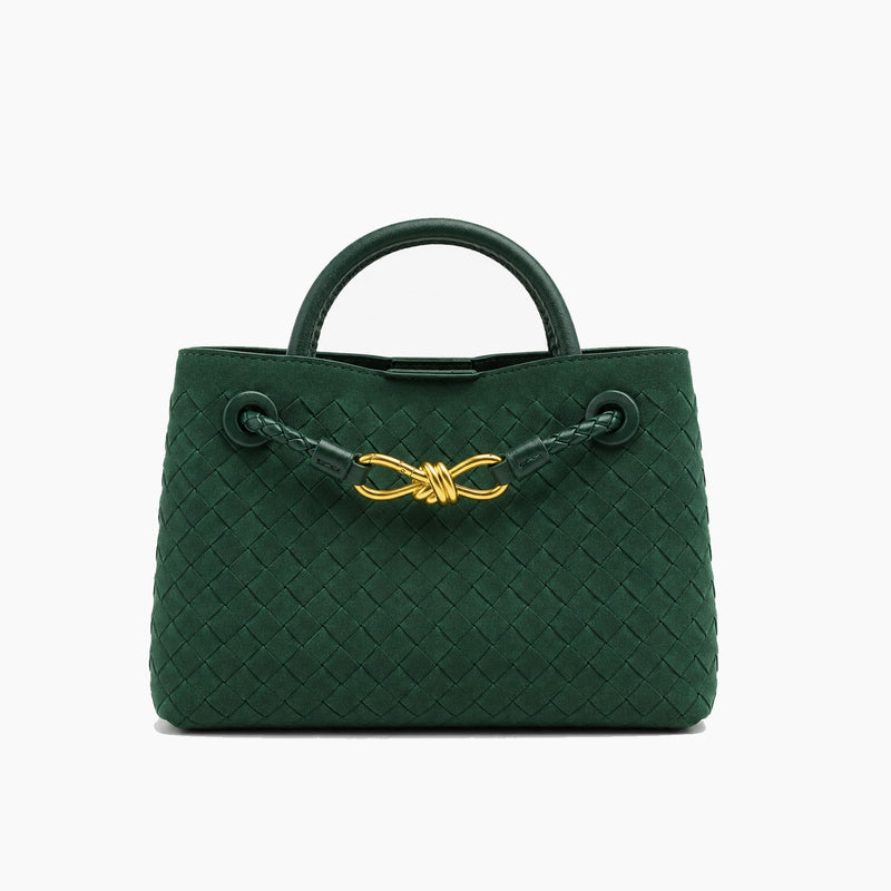 Sac Andiamo Tressé Luxe: Vert Émeraude