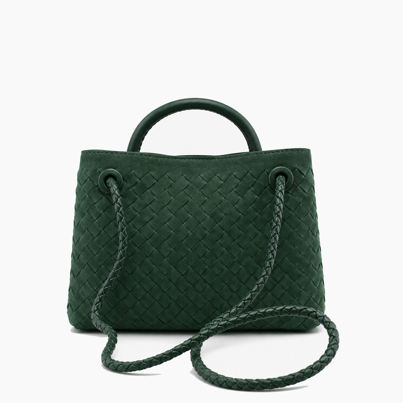 Sac Andiamo Tressé Luxe: Vert Émeraude