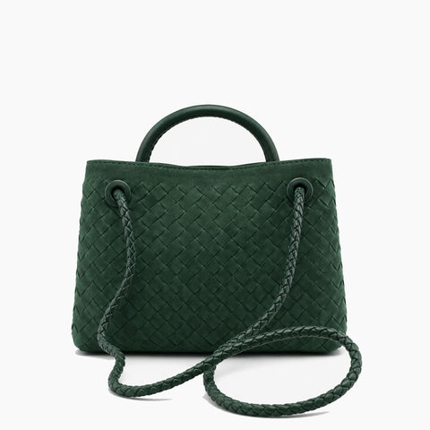 Sac Andiamo Tressé Luxe: Vert Émeraude