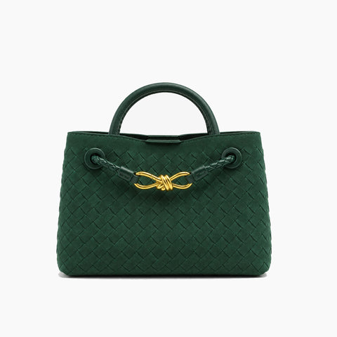 Sac Andiamo Tressé Luxe: Vert Émeraude
