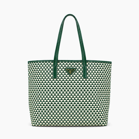 Cabas Prada Symbole: Vert et écru -