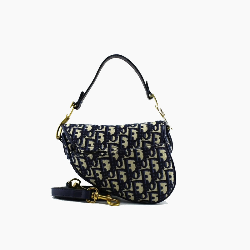 Saddle Dior Bleu marine et beige