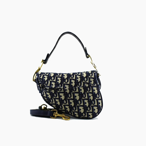 Saddle Dior Bleu marine et beige