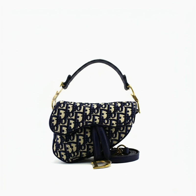 Saddle Dior Bleu marine et beige