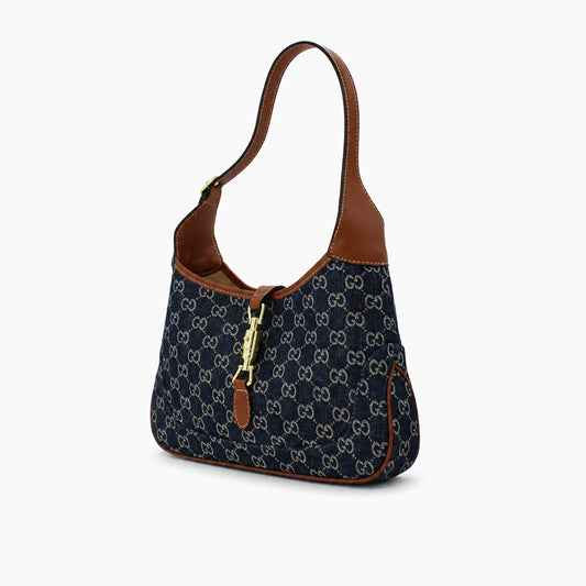 Gucci Jackie 1961: Bleu Marine & Marron