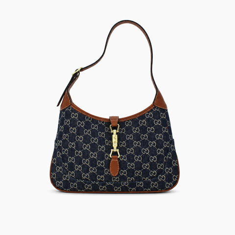 Gucci Jackie 1961: Bleu Marine & Marron-