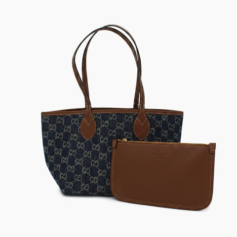 Gucci Totissima (mini): Bleu marine et marron cognac -