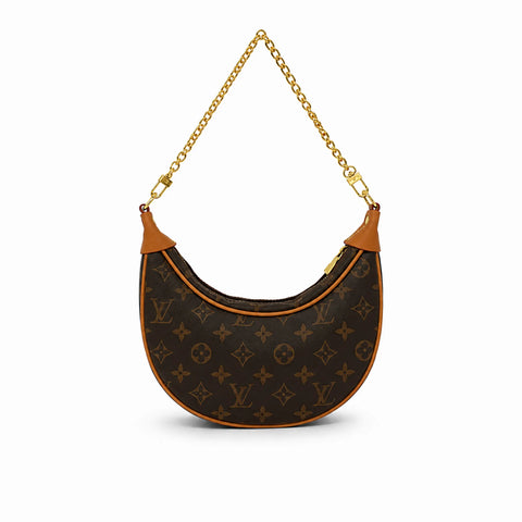 Loop Toile Monogram: Marron foncé et cognac -