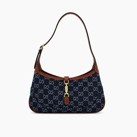 Gucci Jackie 1961: Bleu marine et marron-
