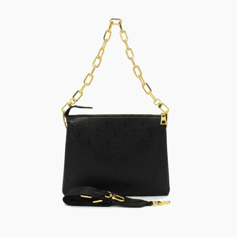 Toiletry Pouch On Chain: Noir & doré -