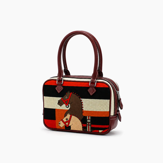 Hermès Plume Multicolore (mini): Bordeaux-
