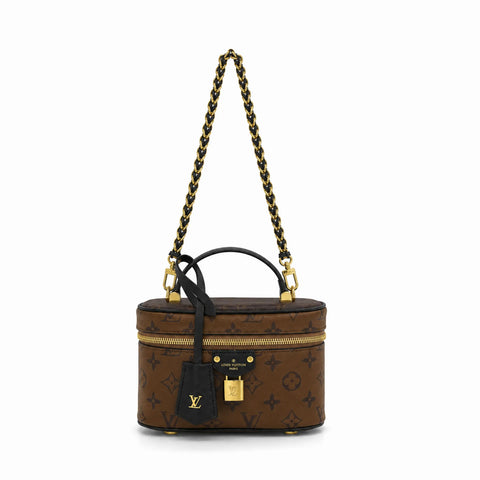 Louis Vuitton Vanity PM: Marron chocolat, noir et doré -