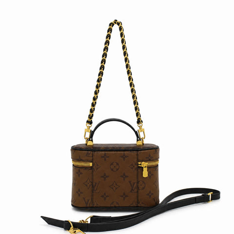 Louis Vuitton Vanity PM: Marron chocolat, noir et doré -