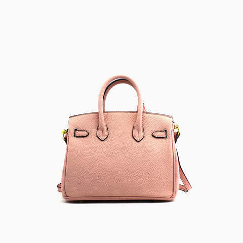 Birkin d'Hermès Cuir rose pastel et accessoires rose, blanc et bleu ciel/mini sac