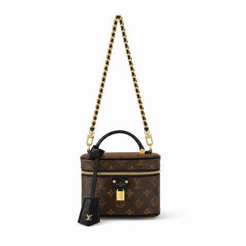 Louis Vuitton Vanity PM: Marron foncé, noir et doré -
