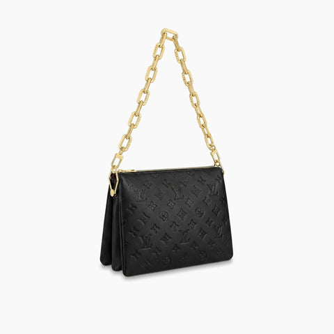 Toiletry Pouch On Chain: Noir & doré -