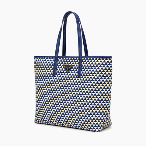 Cabas Prada Symbole: Bleu marine et écru -