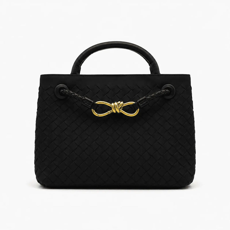 Sac Andiamo Tressé Luxe: Noir profond