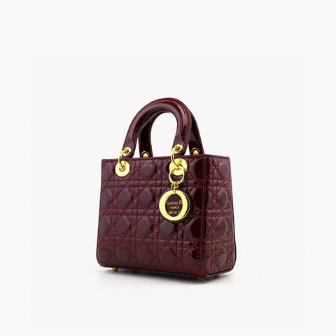 Lady Dior Rouge Bordeaux Verni