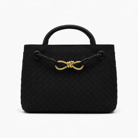 Sac Andiamo Tressé Luxe: Noir profond