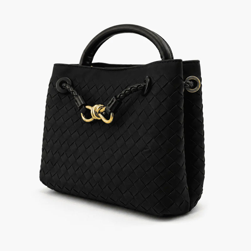 Sac Andiamo Tressé Luxe: Noir profond