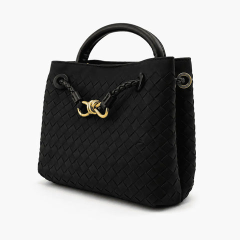Sac Andiamo Tressé Luxe: Noir profond