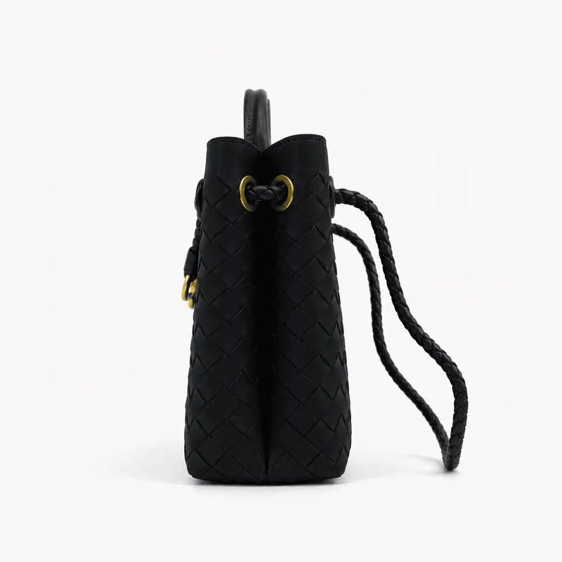 Sac Andiamo Tressé Luxe: Noir profond