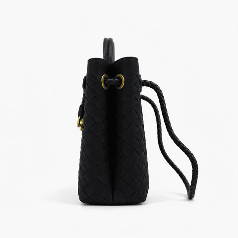 Sac Andiamo Tressé Luxe: Noir profond