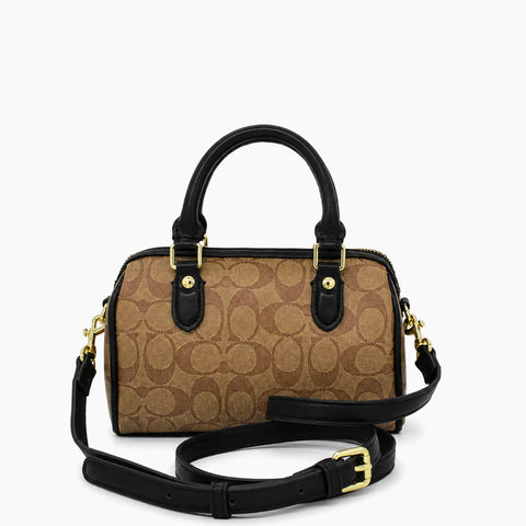 Rowan en toile mini: Beige & Noir -