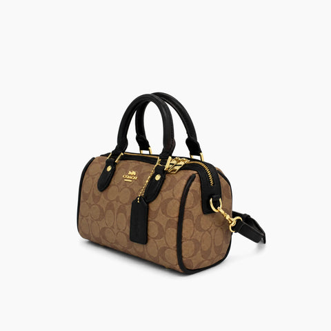 Rowan en toile mini: Beige & Noir -
