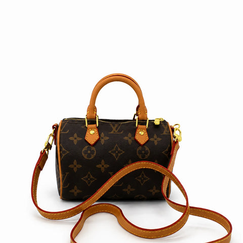Louis Vuitton Nano Speedy(mini):Beige miel et rouge -