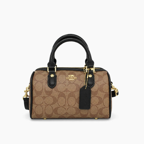 Rowan en toile mini: Beige & Noir -