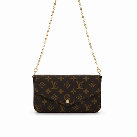 Louis Vuitton Félicie : Marron foncé et doré -