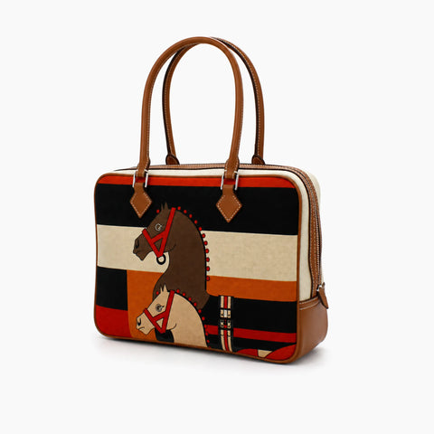 Hermès Plume Multicolore (grand): Kaki-