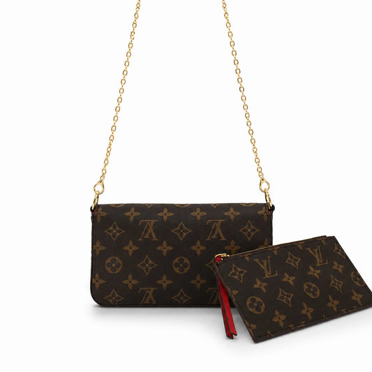 Louis Vuitton Félicie : Marron foncé et doré -