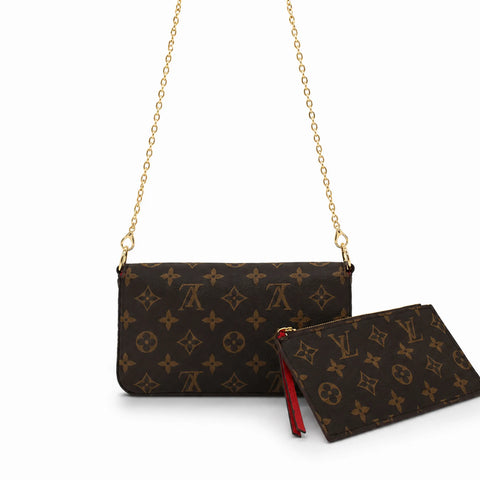 Louis Vuitton Félicie : Marron foncé et doré -