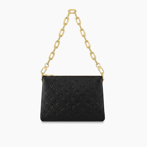 Toiletry Pouch On Chain: Noir & doré -