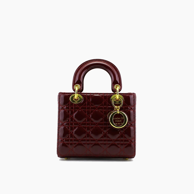 Lady Dior Rouge Bordeaux Verni