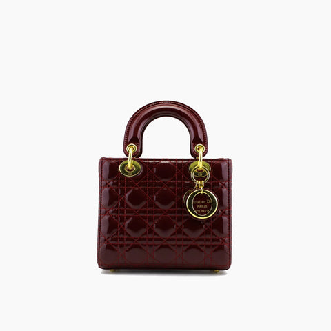 Lady Dior Rouge Bordeaux Verni