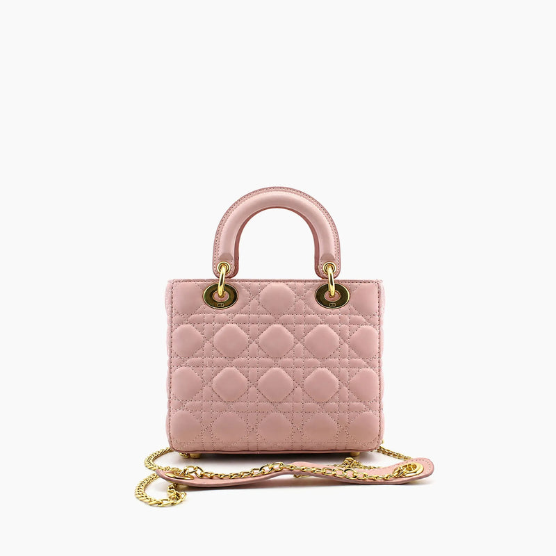 Lady Dior Rose Clair Cuir Mat