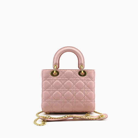 Lady Dior Rose Clair Cuir Mat
