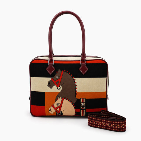 Hermès Plume Multicolore (grand): Bordeaux -