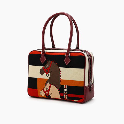 Hermès Plume Multicolore (grand): Bordeaux -
