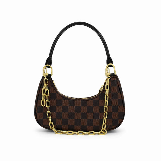 Louis Vuitton Catchy PM: Marron foncé, marron clair et doré -