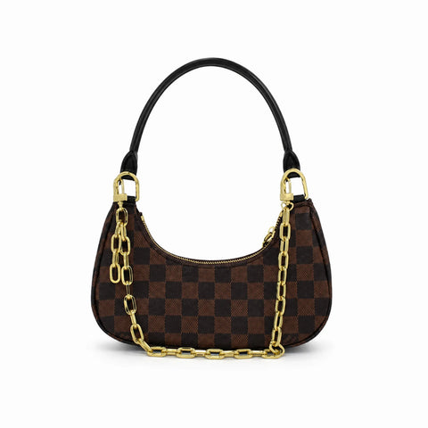 Louis Vuitton Catchy PM: Marron foncé, marron clair et doré -