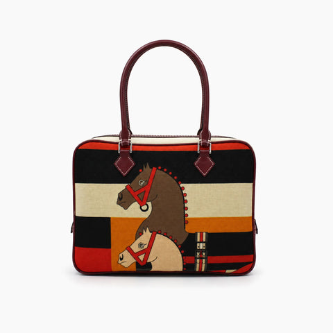 Hermès Plume Multicolore (grand): Bordeaux -