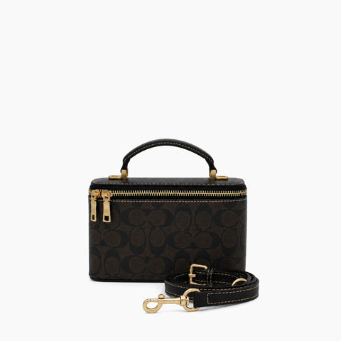 Sac Bandoulière Rainer 18: Noir & Marron Foncé -